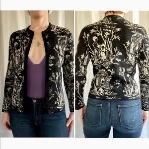 1950s Catalina Jacquard Weave Cardigan Sweater